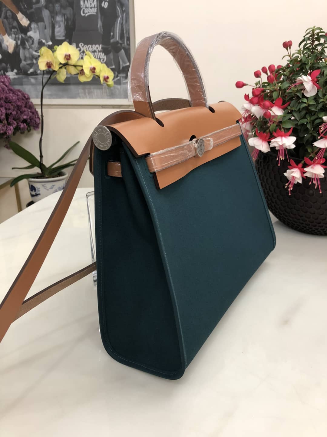 Replica Hermes Birkin Bag 31 Canvas Leather HerBag