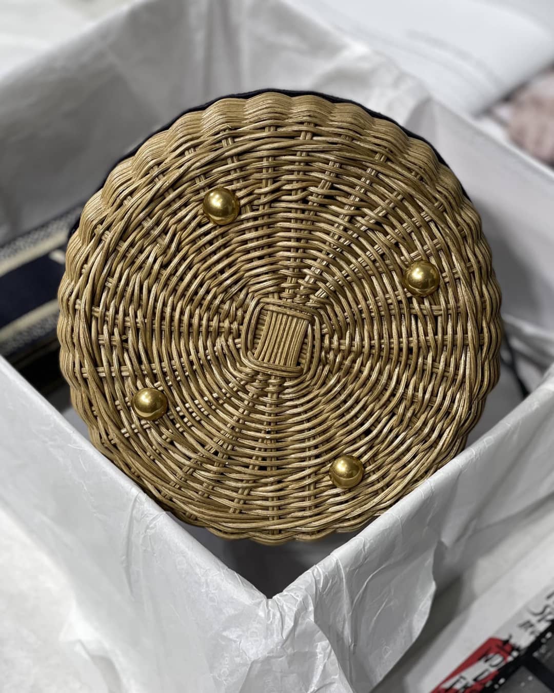 Christian Dior Oblique Dior Wicker Bucket Bag