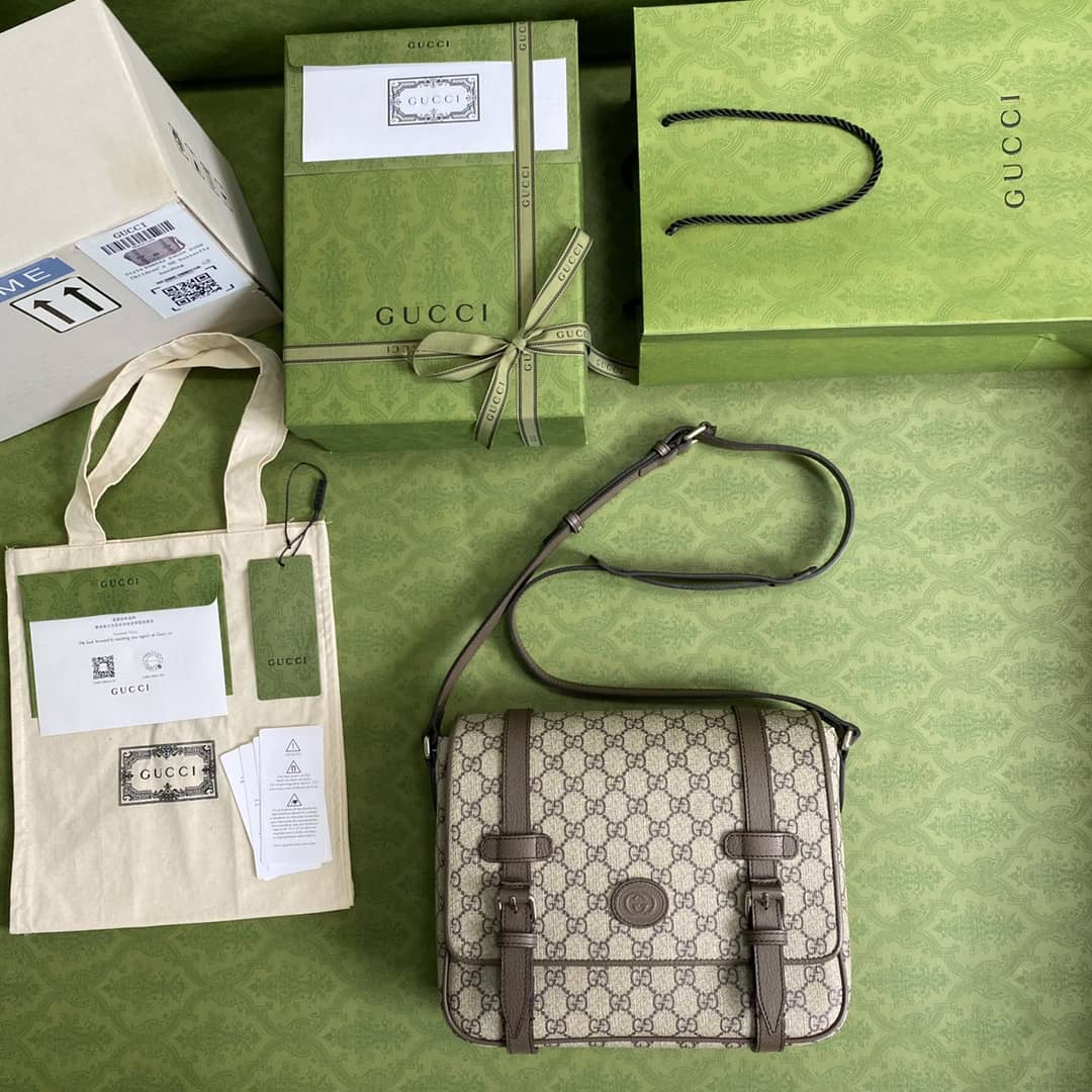 Gucci Mens GG Supreme Canvas Messenger Bag Replica 658542
