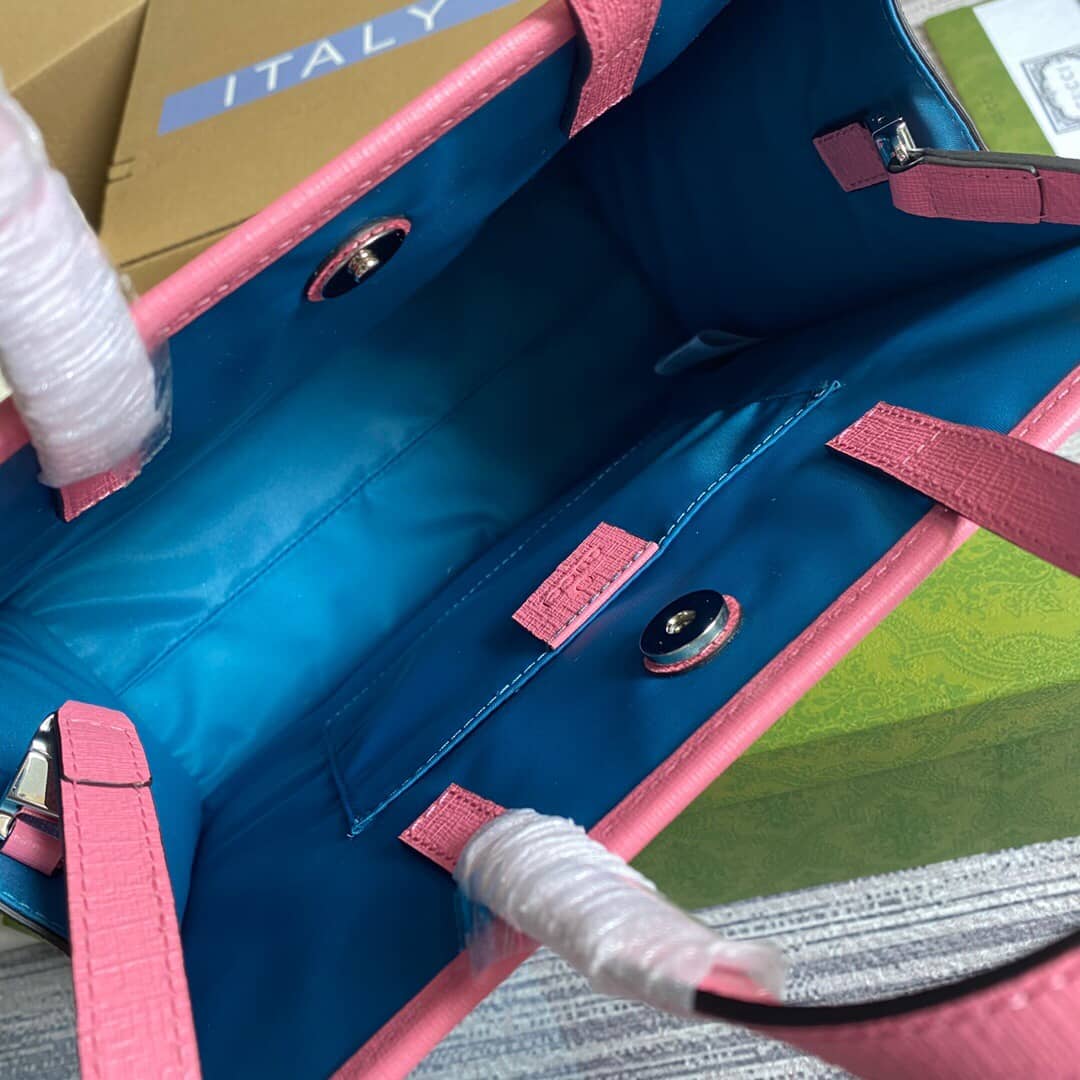 Gucci Supreme Canvas Children Yuko Higuchi Tote Replica Pink 630542