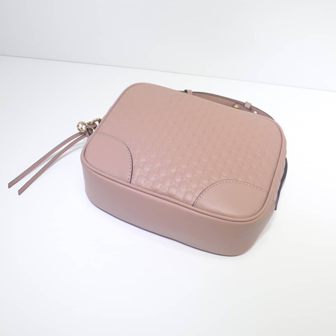 Gucci Bree Guccissima GG Leather Canvas Camera Bag Replica Apricot 449413