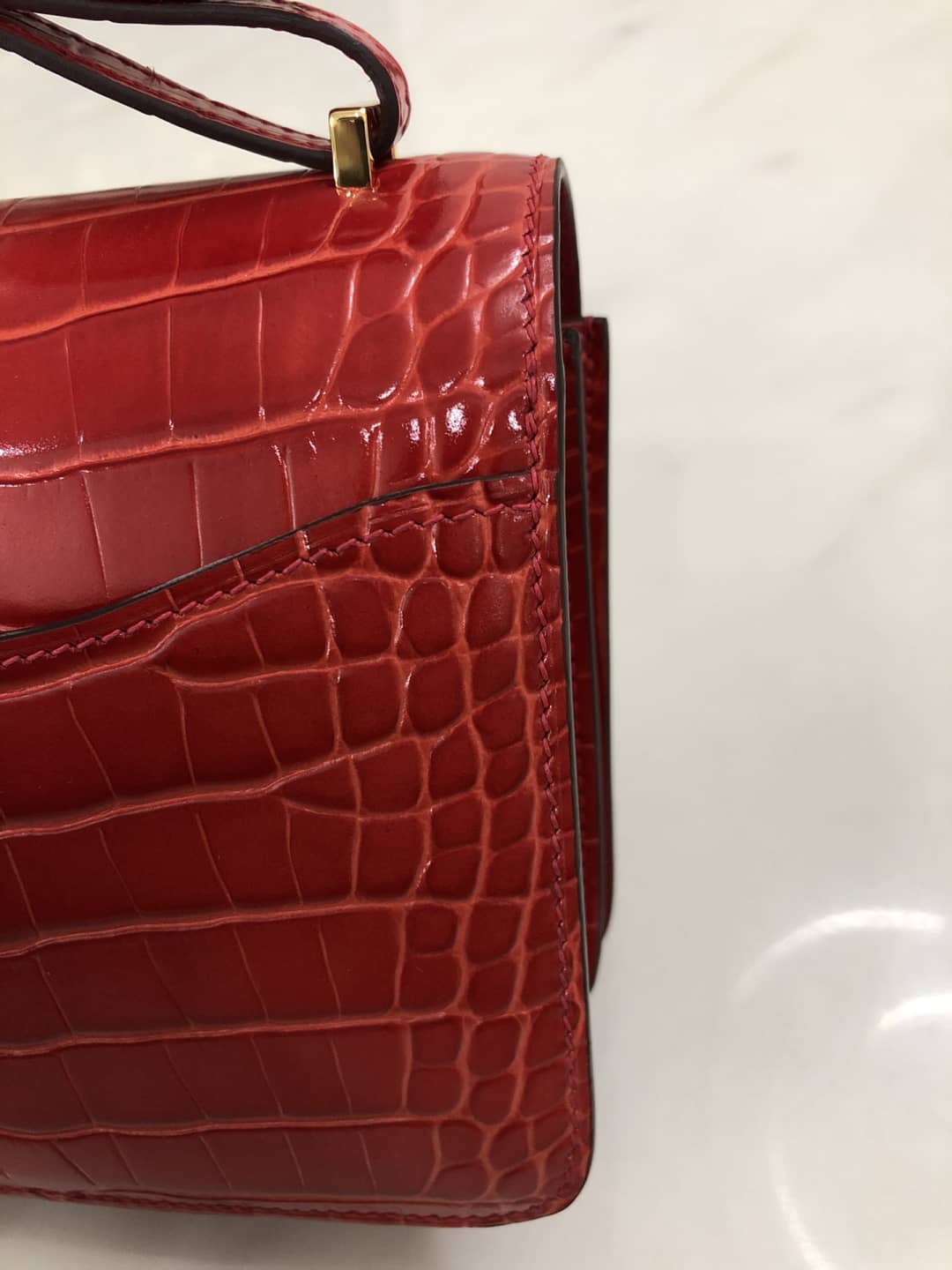 Hermes Replica Constance 18CM Crocodile Shiny Bag