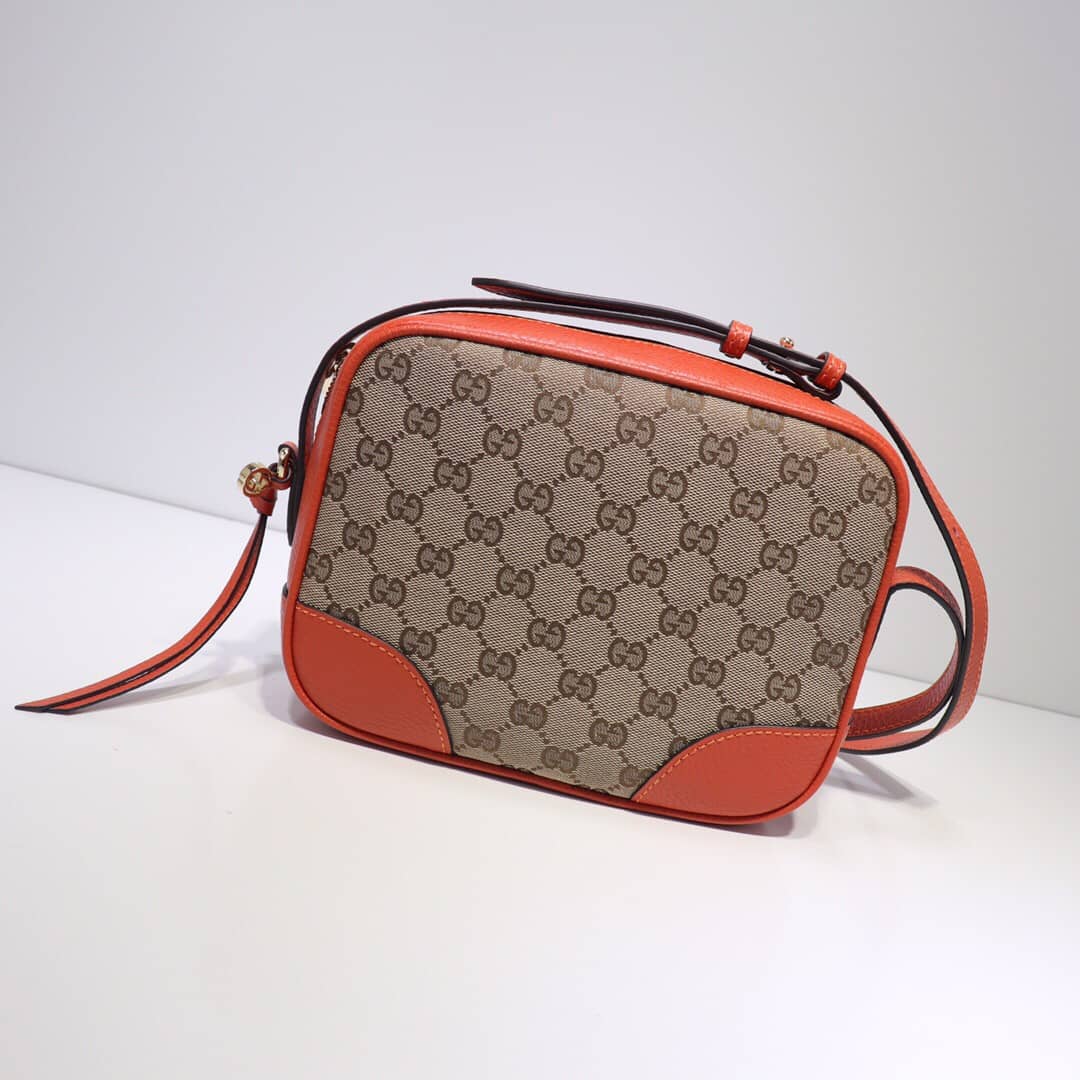 Gucci GG Canvas Messenger Bag Replica Orange 449172