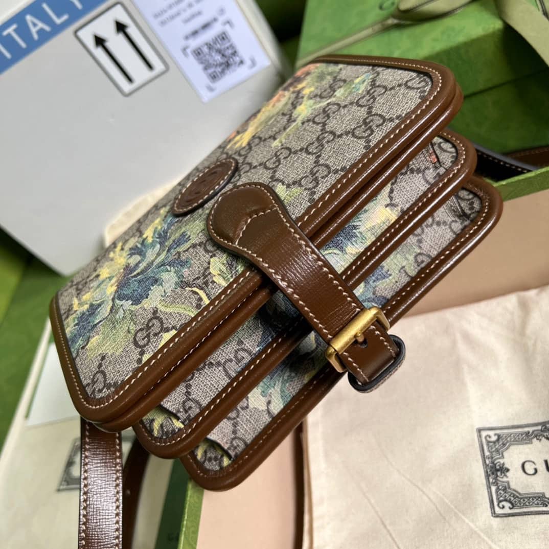 Gucci GG Carnation Print Mini Shoulder Crossbody Bag 671620 Replica