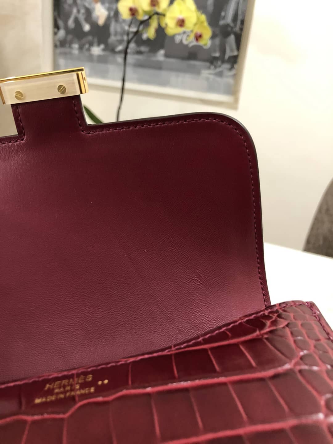 Hermes Replica Constance 18CM Crocodile Shiny Bag