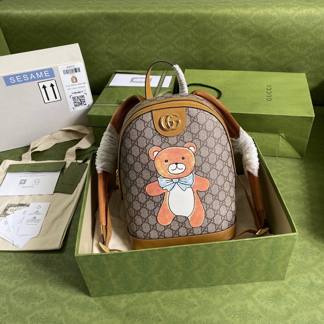 Gucci Kai X Gucci Teddy Bear Print Backpack Replica 647816