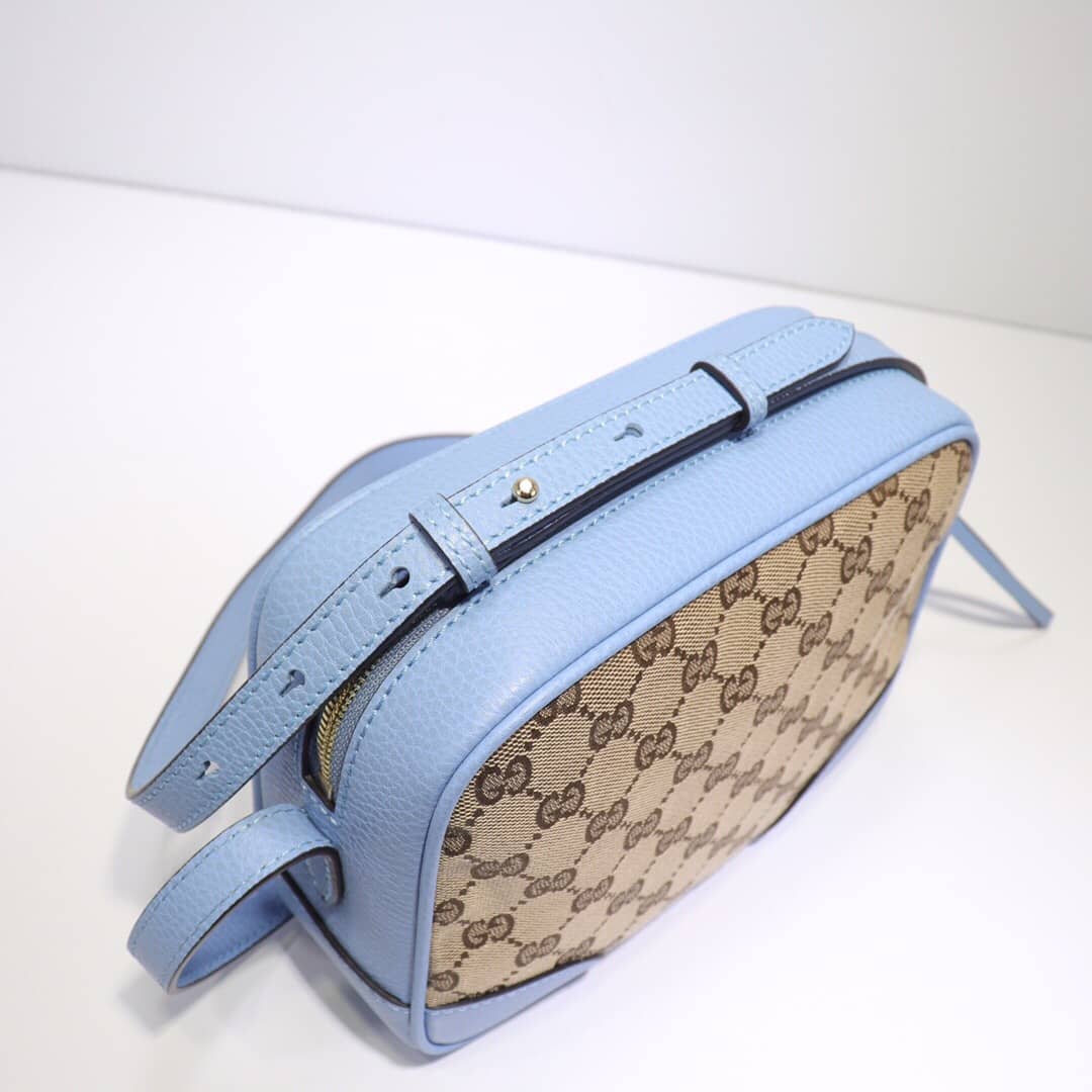 Gucci GG Canvas Messenger Bag Replica Blue 449172