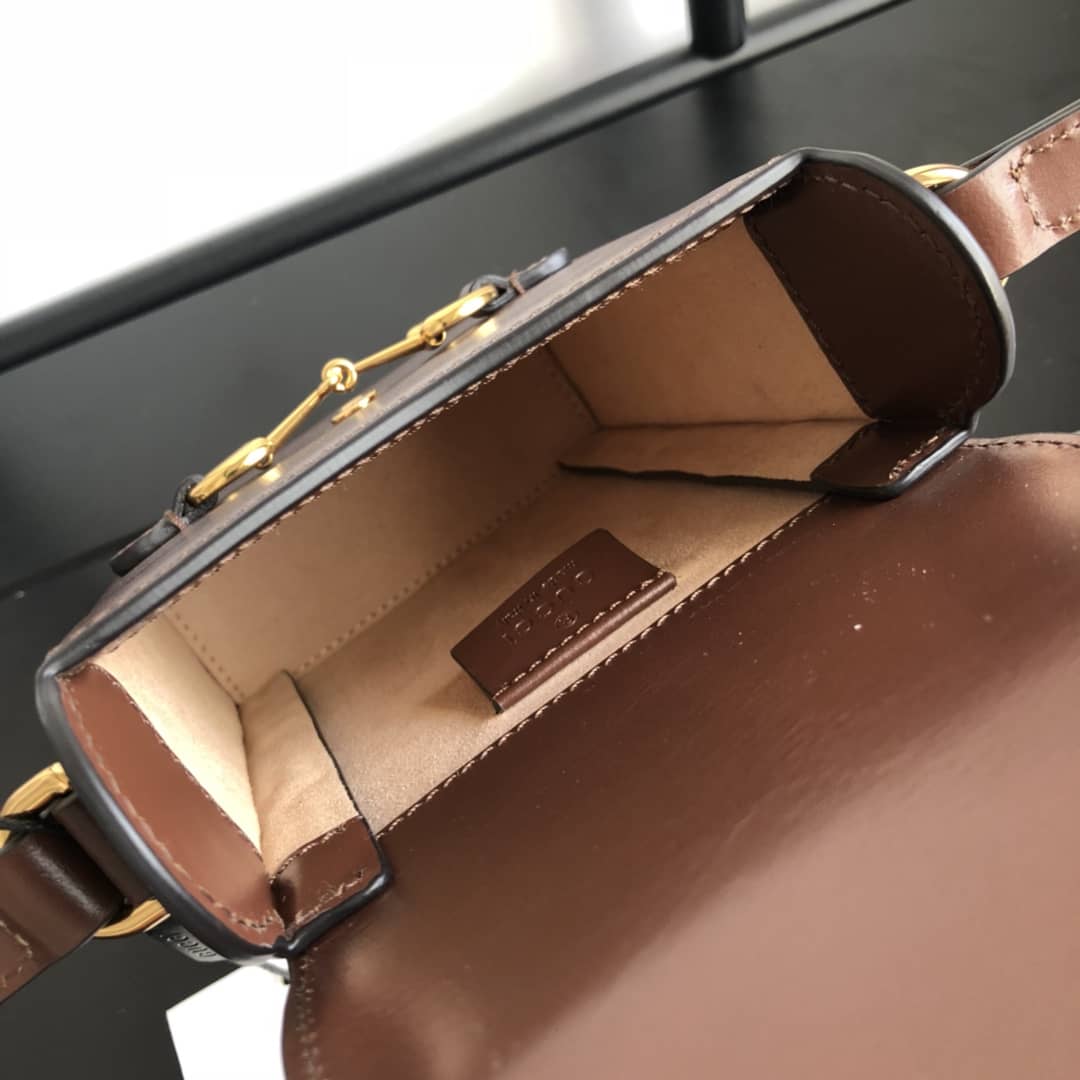 Gucci Horsebit 1955 Mini Bag Replica Brown 625615