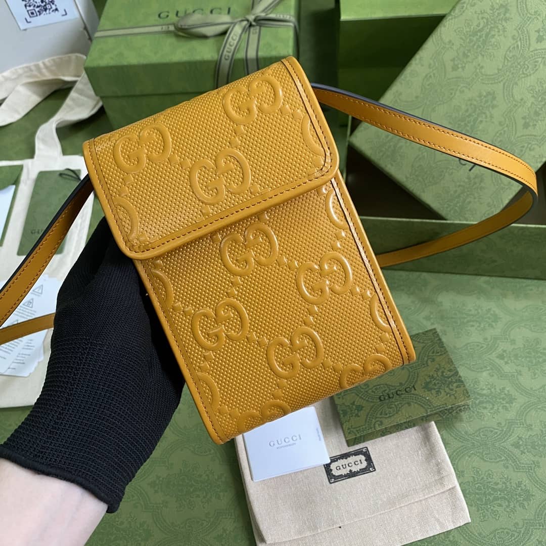 Gucci GG Embossed Mini Phone Bag Replica 625571