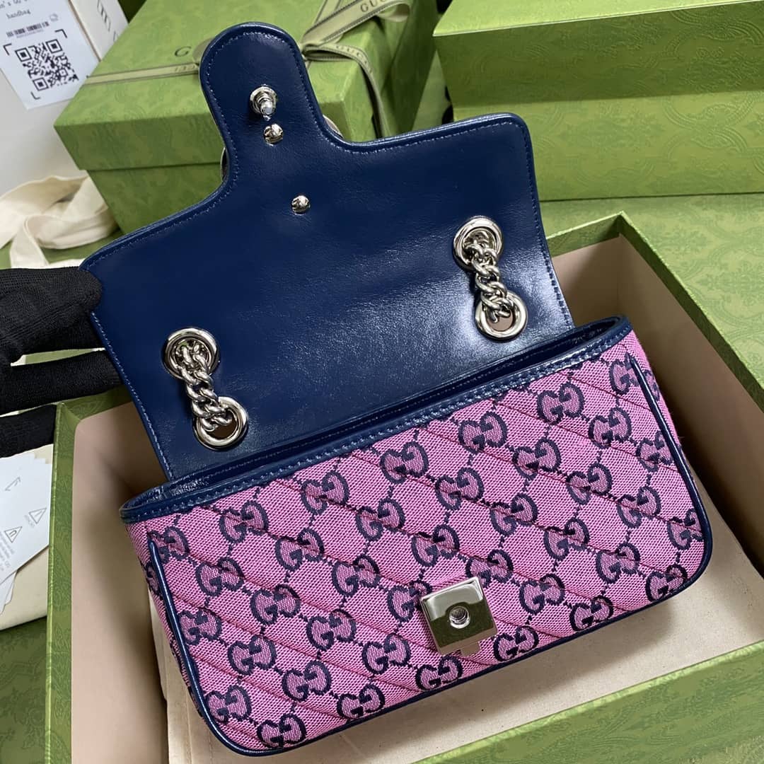 Gucci Marmont GG Matelasse Leather Mini Shoulder Bag Replica 446744
