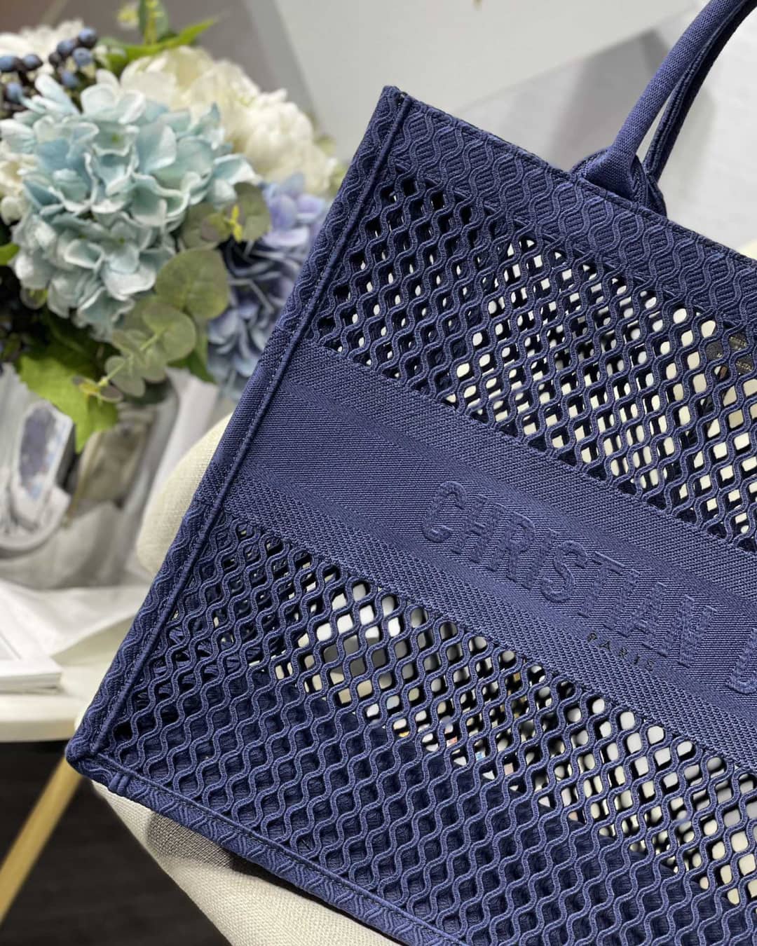 Christian Dior Mesh Book Tote Bag