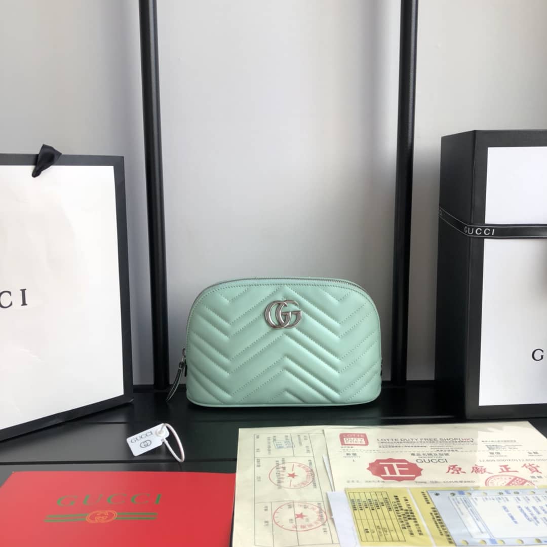 Gucci GG Marmont Quilted Vanity Bag Replica Green 625690