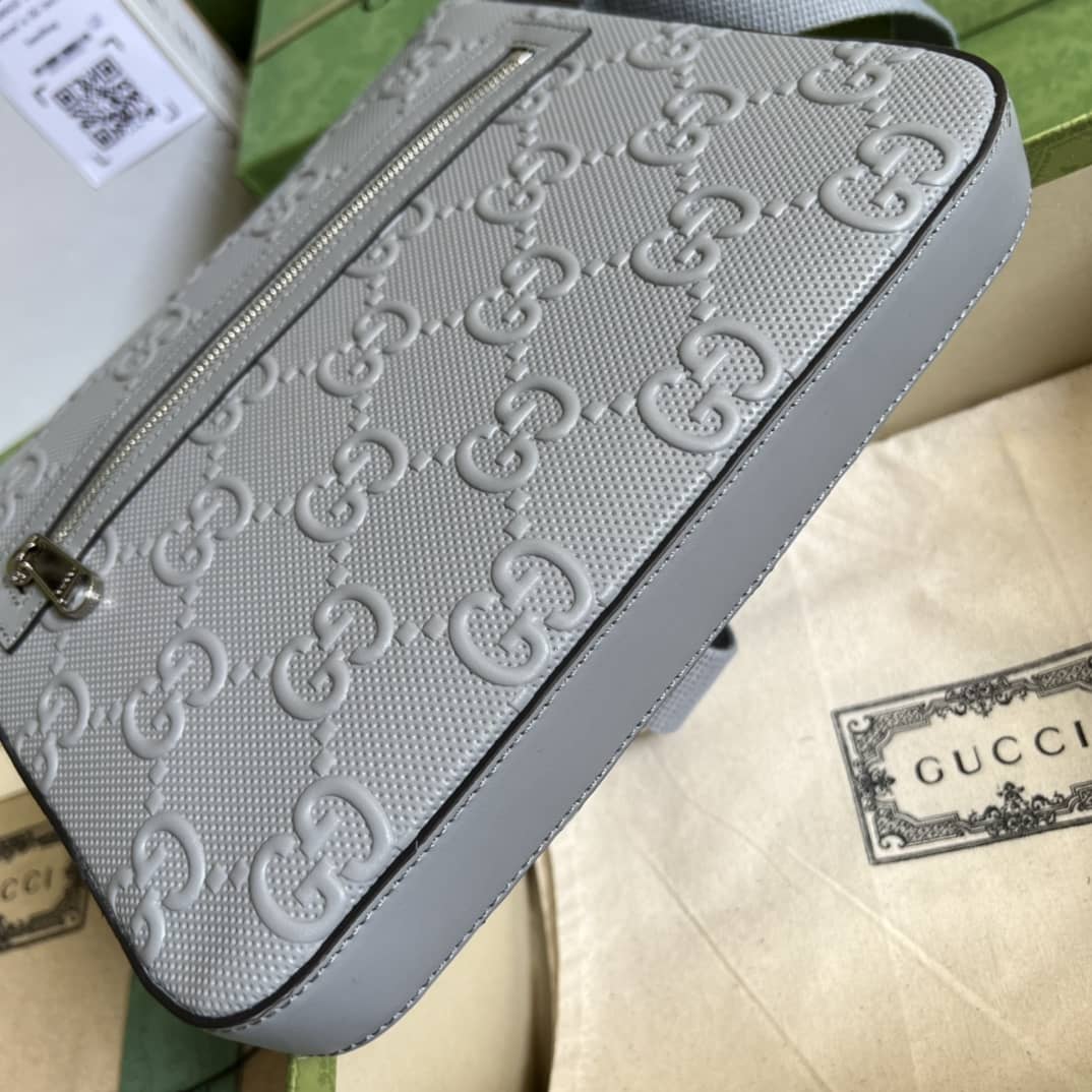 Gucci GG Signature Leather Messenger Bag 406410 Replica