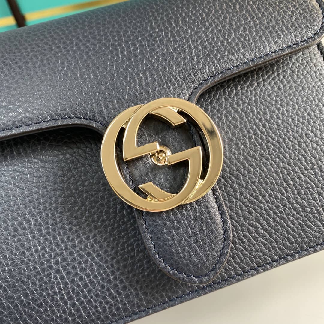 Gucci Interlocking Leather Chain Crossbody Bag Replica 510304