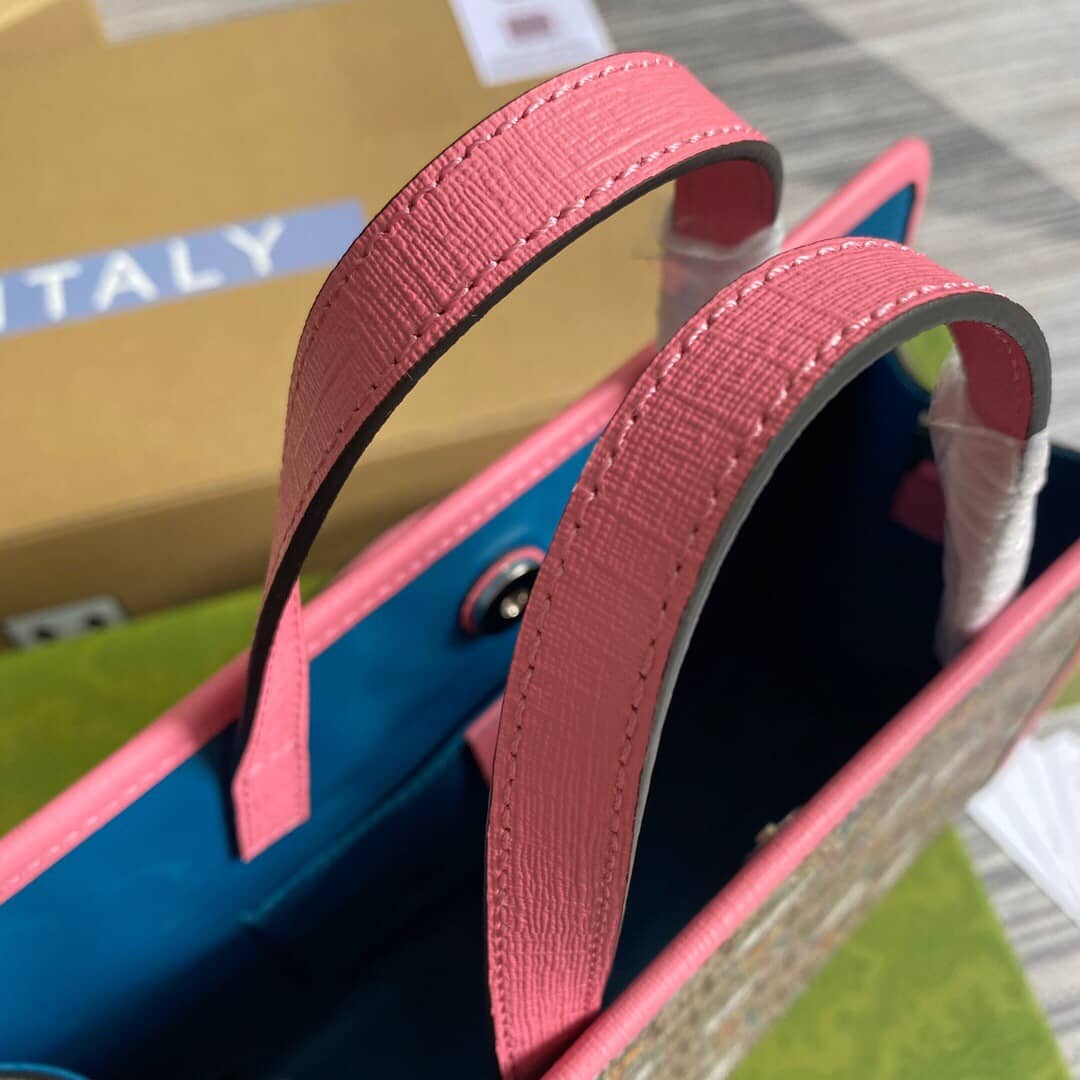 Gucci Supreme Canvas Children Yuko Higuchi Tote Replica Pink 630542