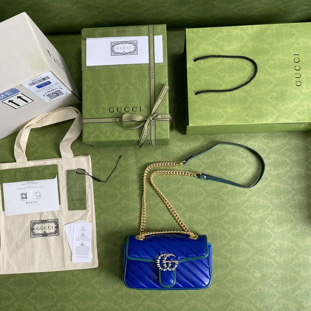 Gucci Marmont GG Matelasse Leather Mini Shoulder Bag Replica 446744