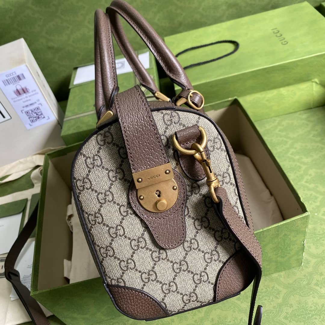 Best Replica Gucci Web GG Small Duffel Bag Replica 645017(ColaReps)