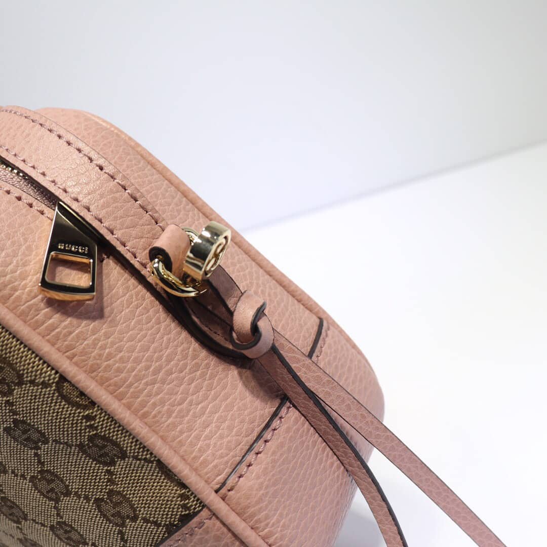 Gucci GG Canvas Messenger Bag Replica Pink 449172