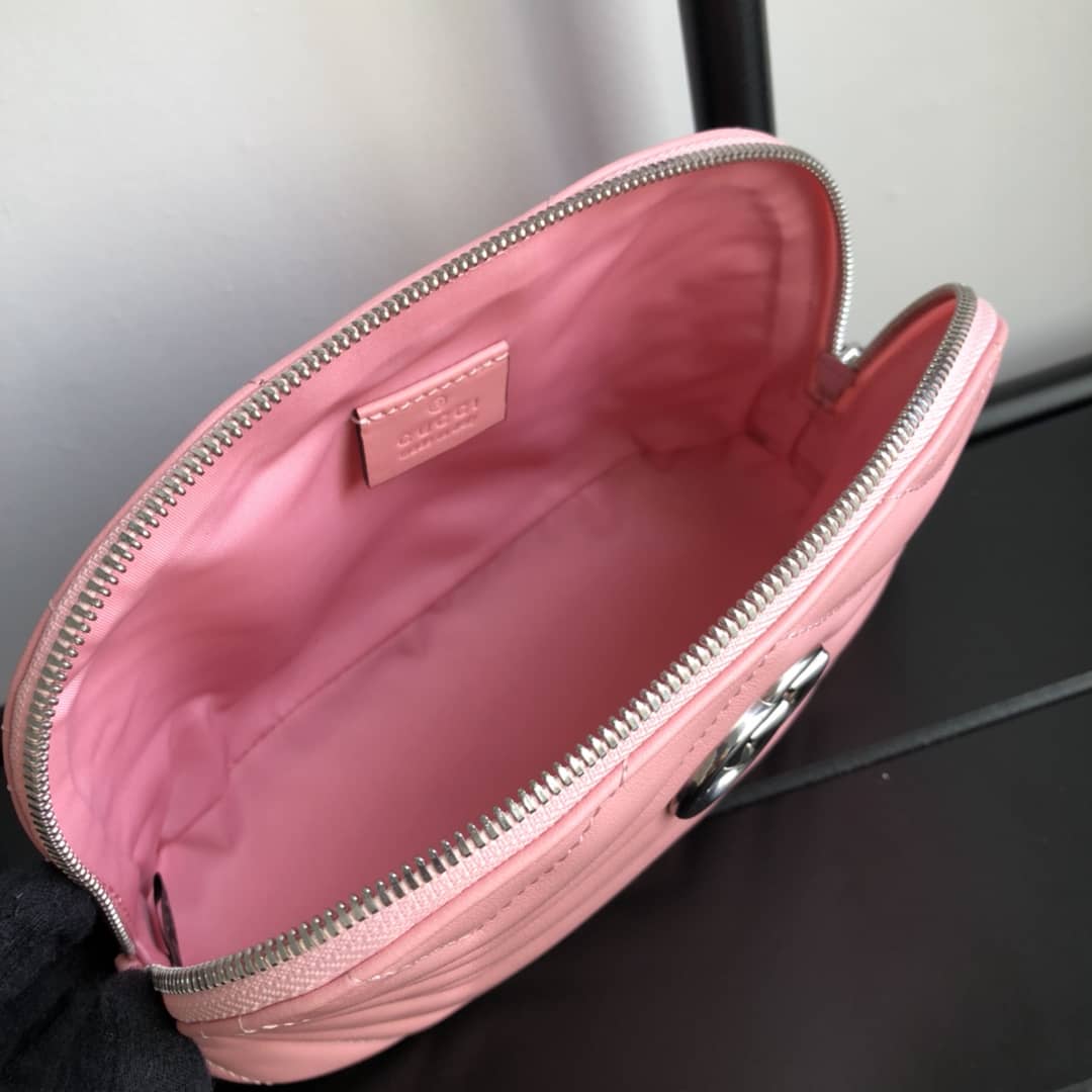 Gucci GG Marmont Quilted Vanity Bag Replica Pink 625690
