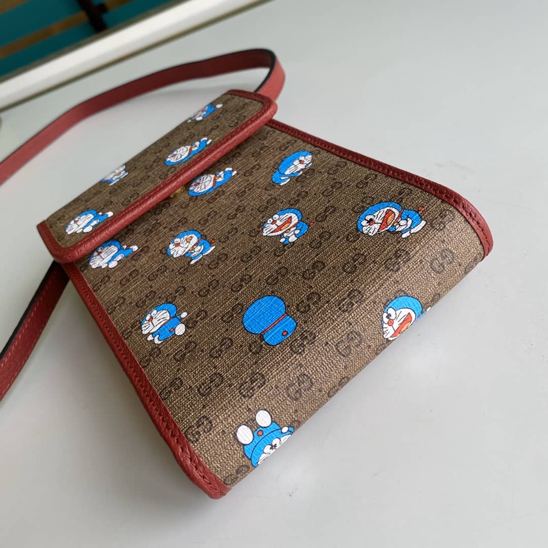 Gucci X Doraemon Mini Canvas Phone Bag Replica 647805