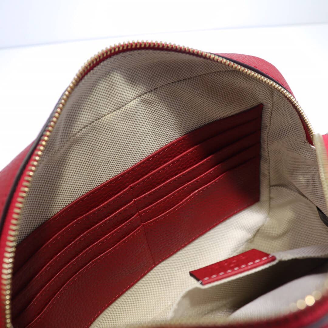 Gucci GG Canvas Messenger Bag Replica Red 449172