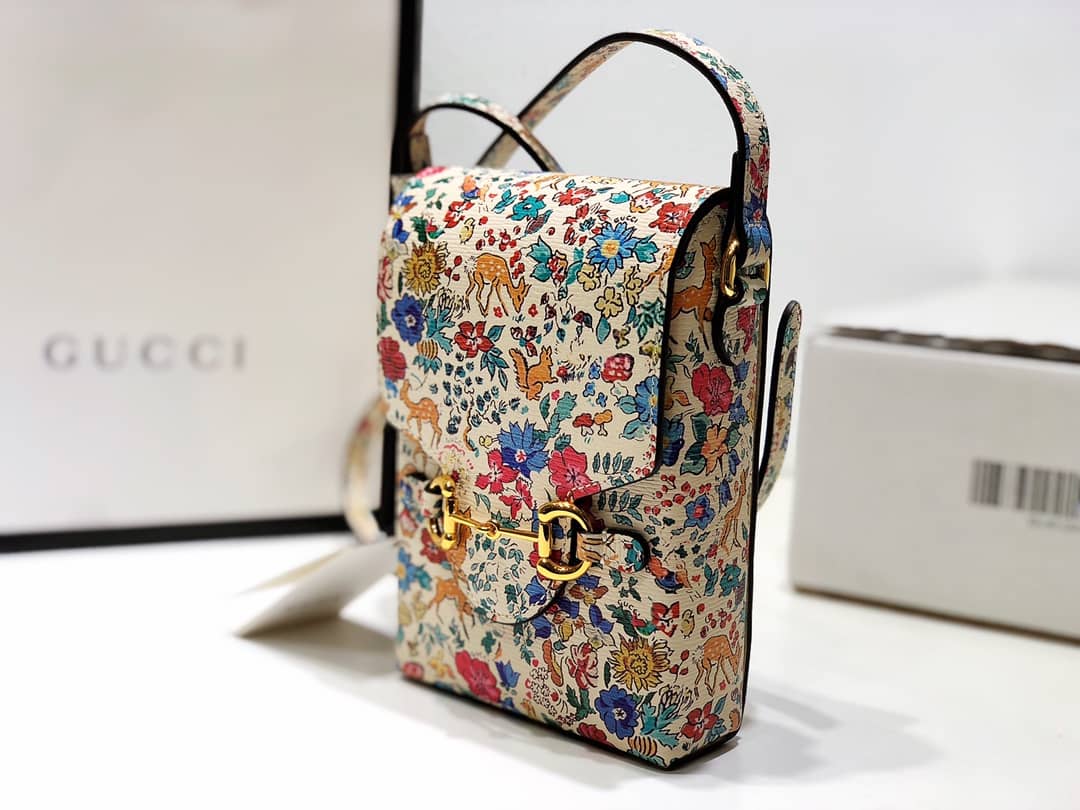 Gucci GG Denim Canvas Leather Phone Bag Replica 625625