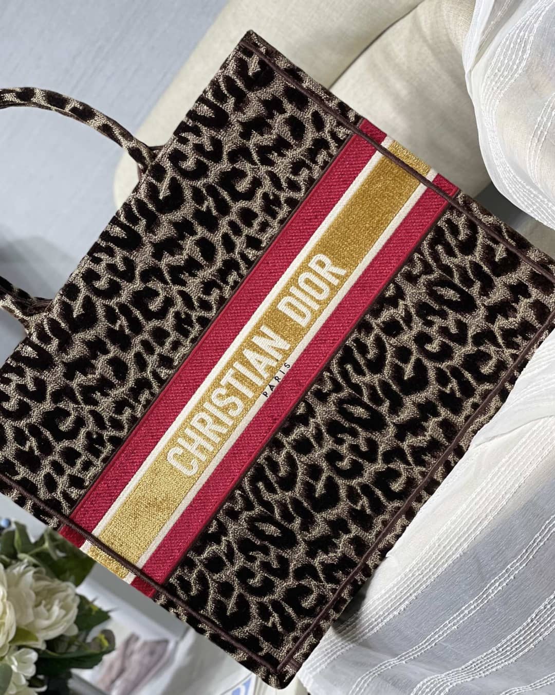 Christian Dior CD Book Embroidery Replica Tote