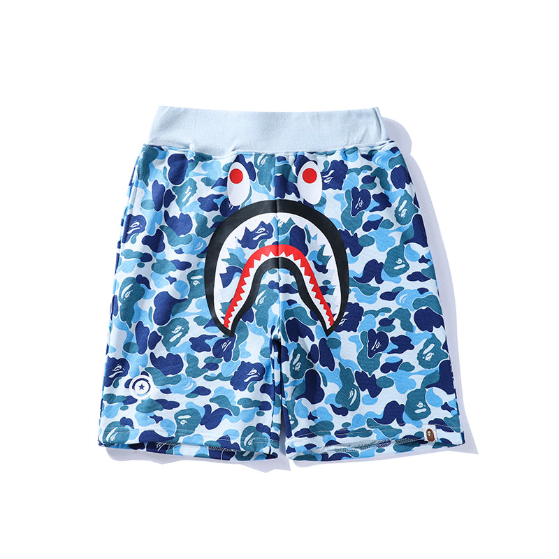 BAPE APE Shorts Shark Camo Blue Green Red Pants HDCP8669