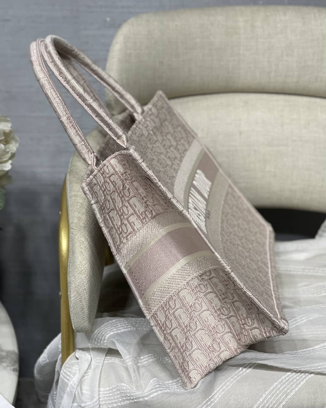 Christian Dior CD Book Embroidery Replica Tote