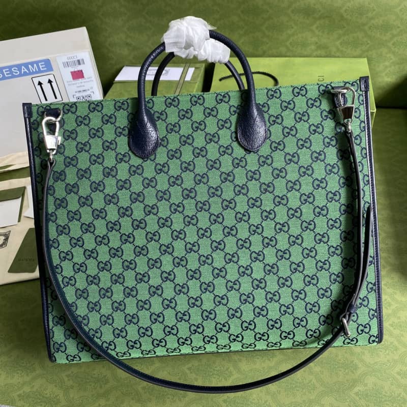 Gucci Les Pommes Large Tote Replica Green 659980