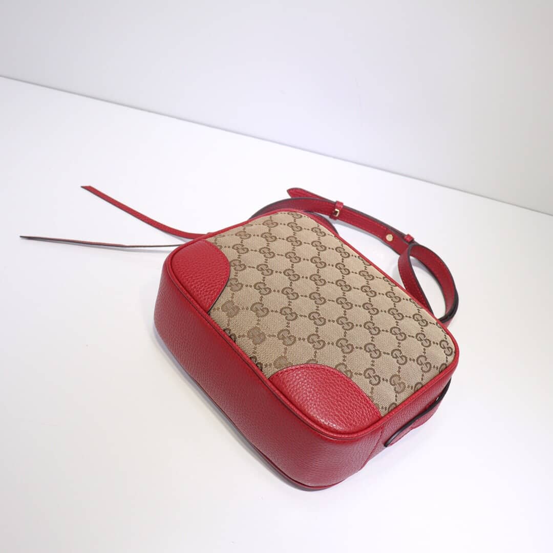 Gucci GG Canvas Messenger Bag Replica Red 449172