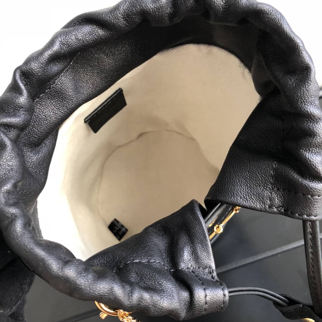 Gucci Horsebit 1955 Small Bucket Bag Replica Black 637115