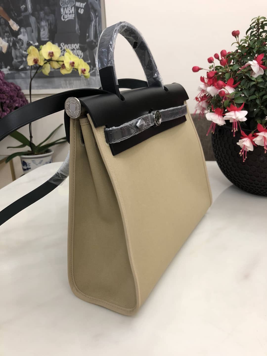 Hermes Bag Replica 31 Canvas Leather  HerBag