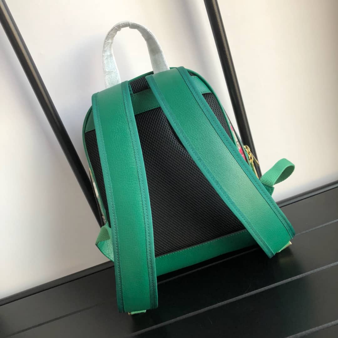 Gucci Ophidia Flora Small GG Supreme Canvas Replica Backpack Green 547965