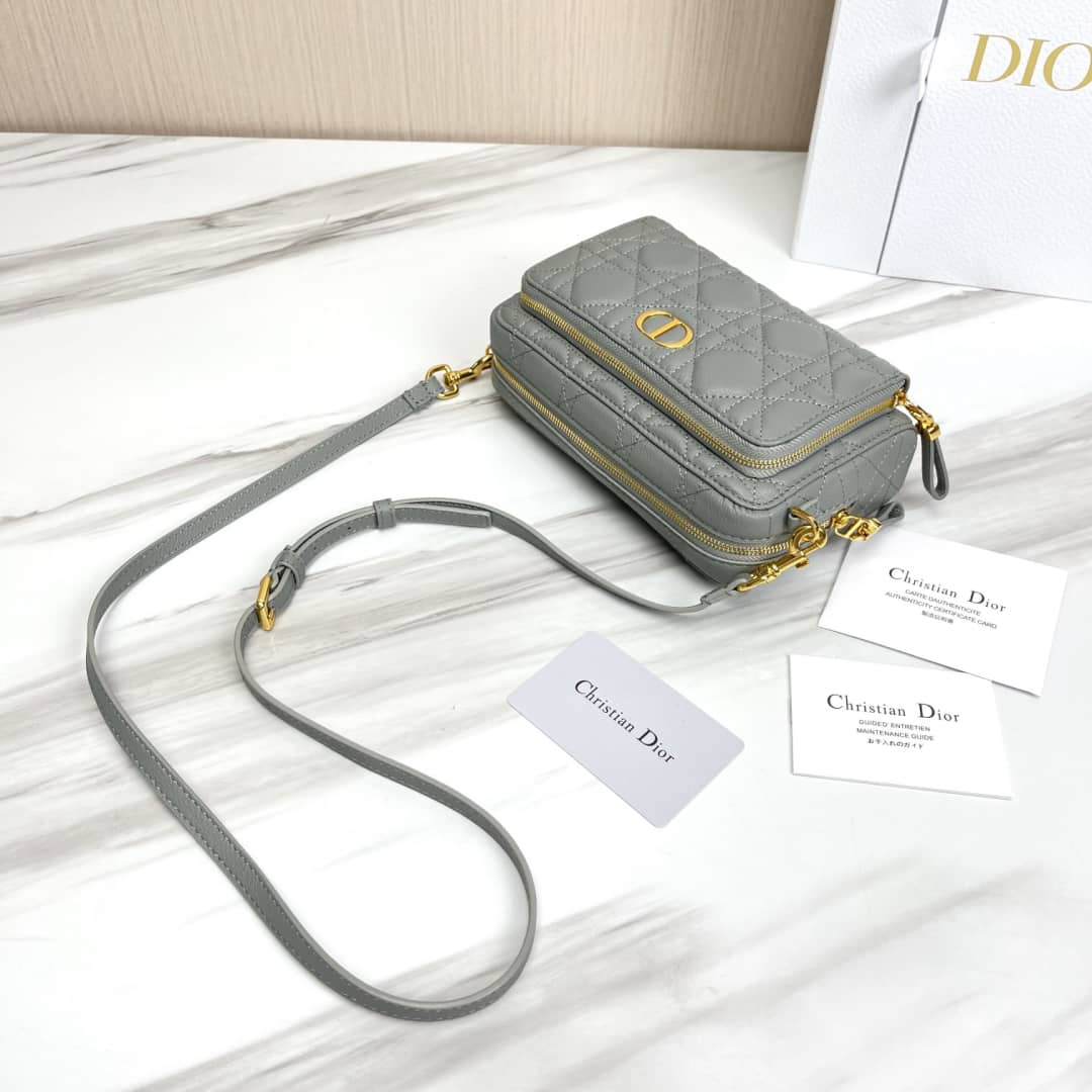 Christian Dior Caro Double Calfskin Pouch