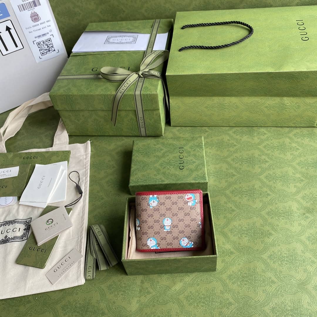 Gucci X Doraemon Bi-Fold Wallet Replica 647802