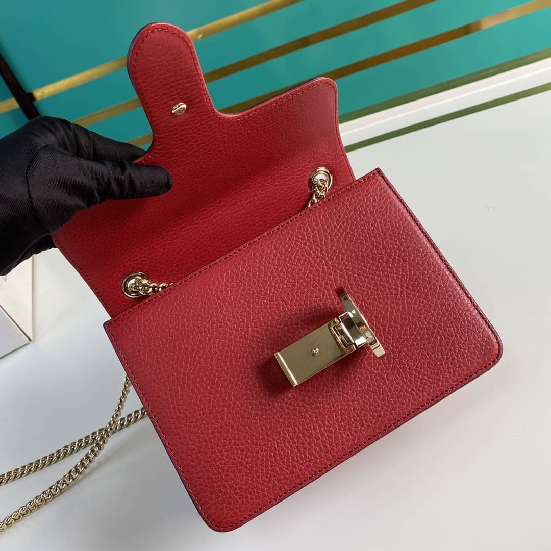 Gucci Interlocking Leather Chain Crossbody Bag Replica 510304