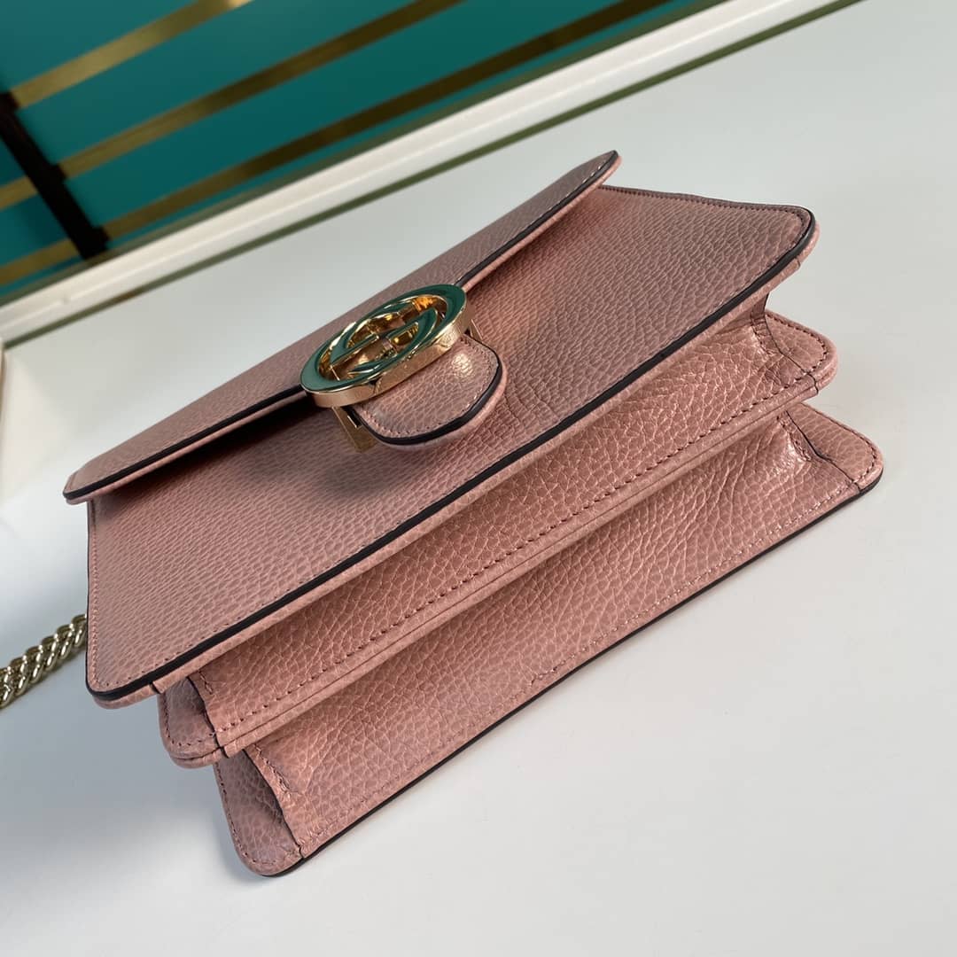Gucci Interlocking Leather Chain Crossbody Bag Replica 510304