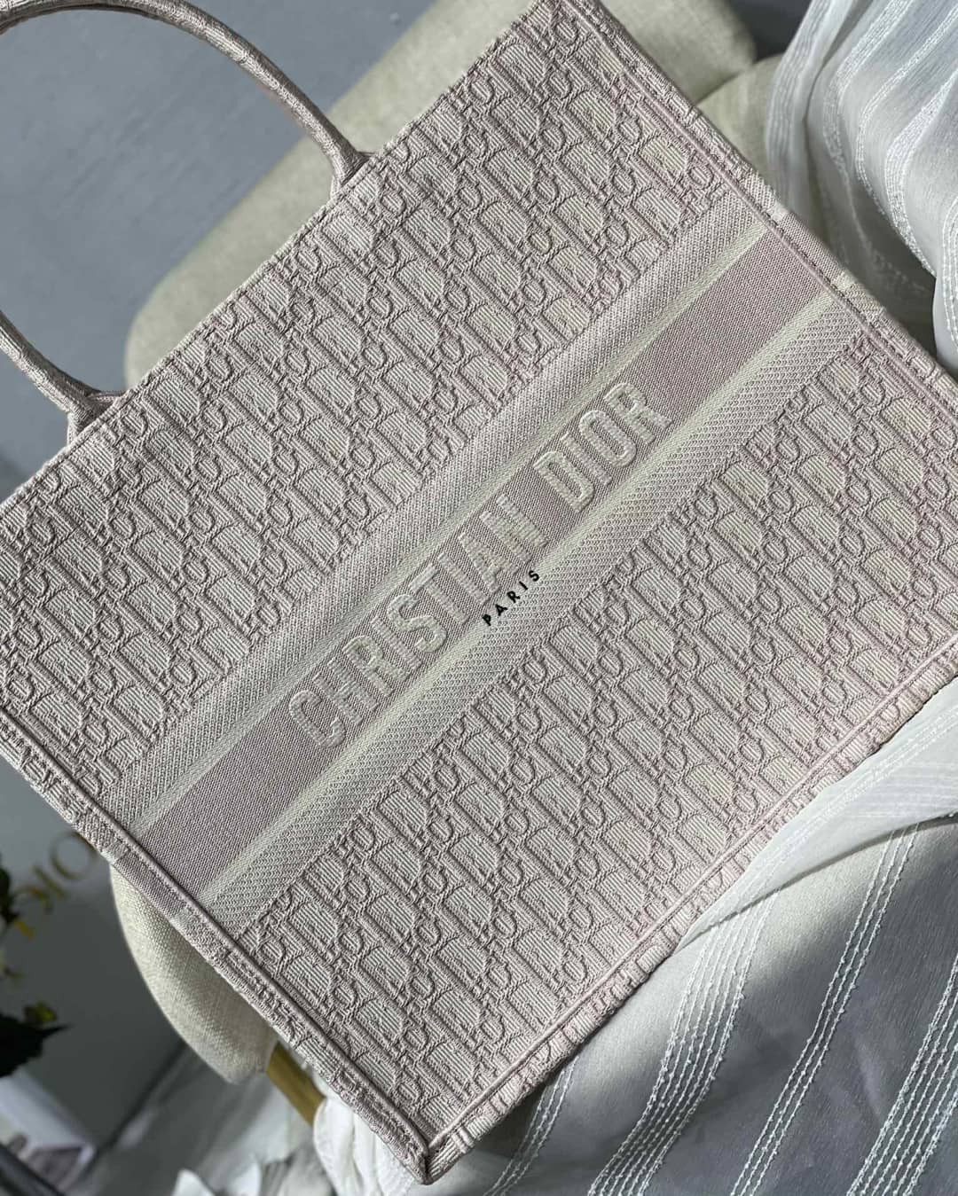 Christian Dior CD Book Embroidery Replica Tote