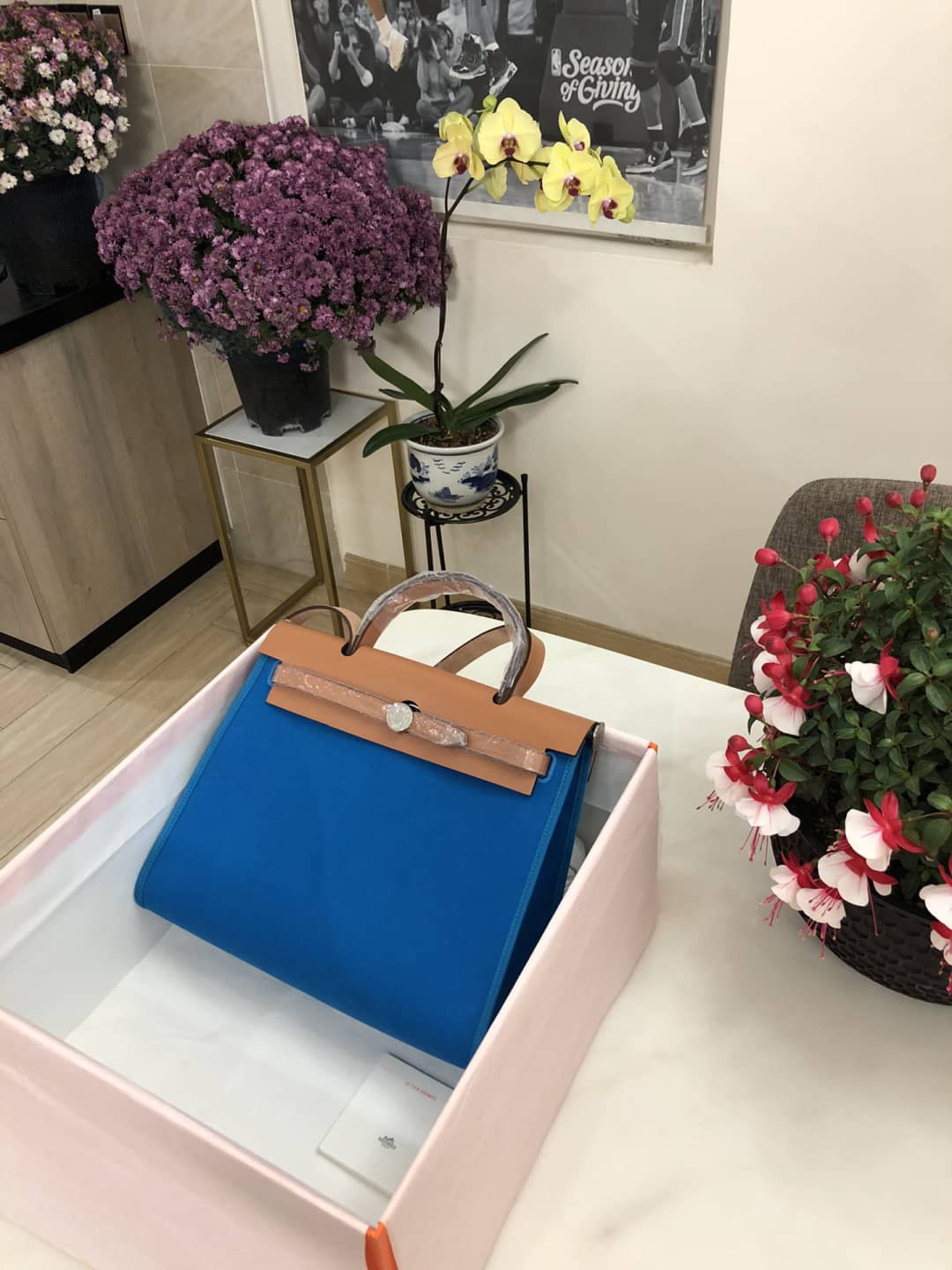 Hermes Bag Replica 31 Canvas Leather HerBag