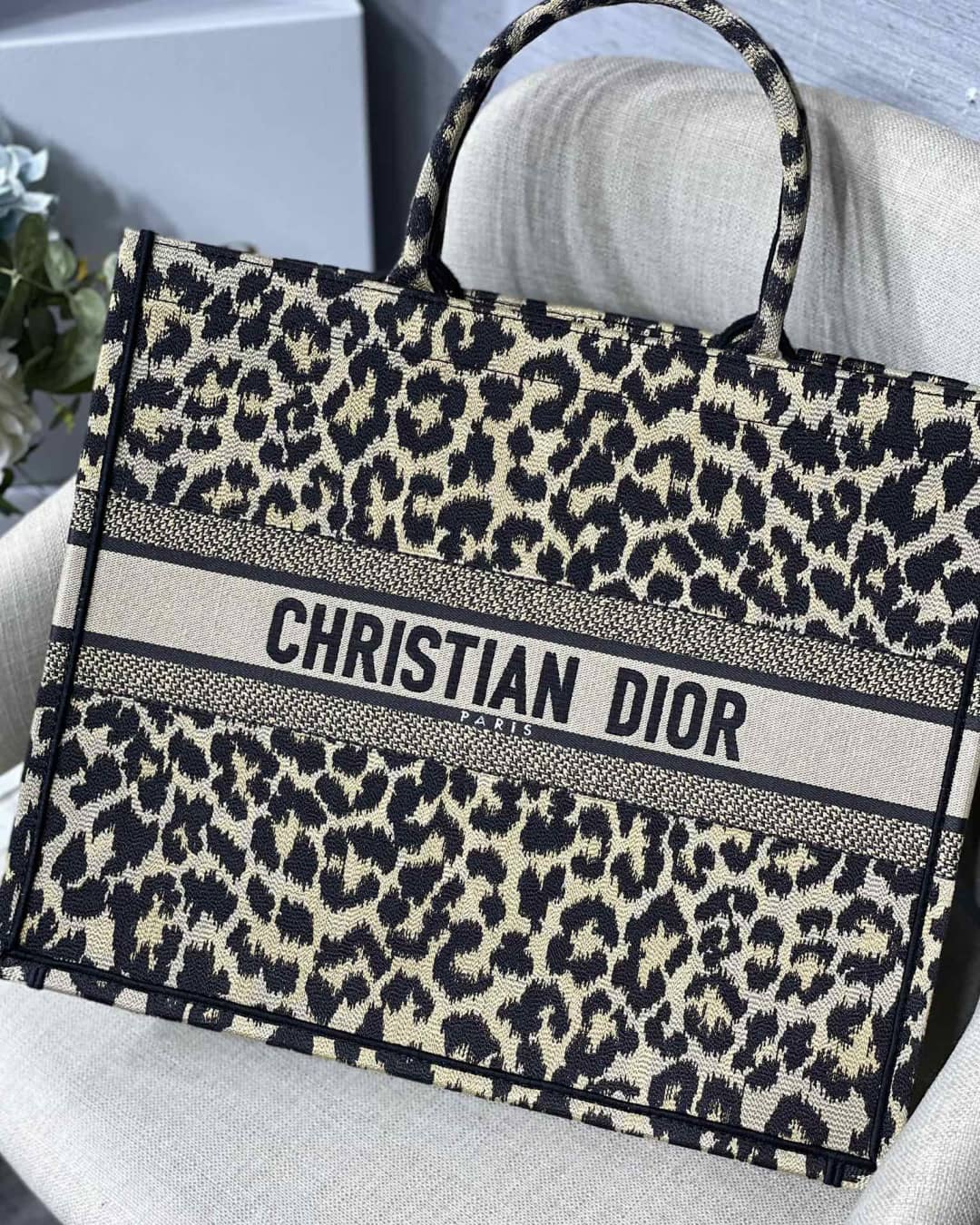 Christian Dior Tote Bag Dupe CD Book Embroidery