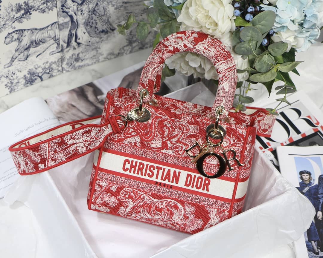 Lady Dior Dupe 24CM Paisley Embroidery Lady D-Lite Bag