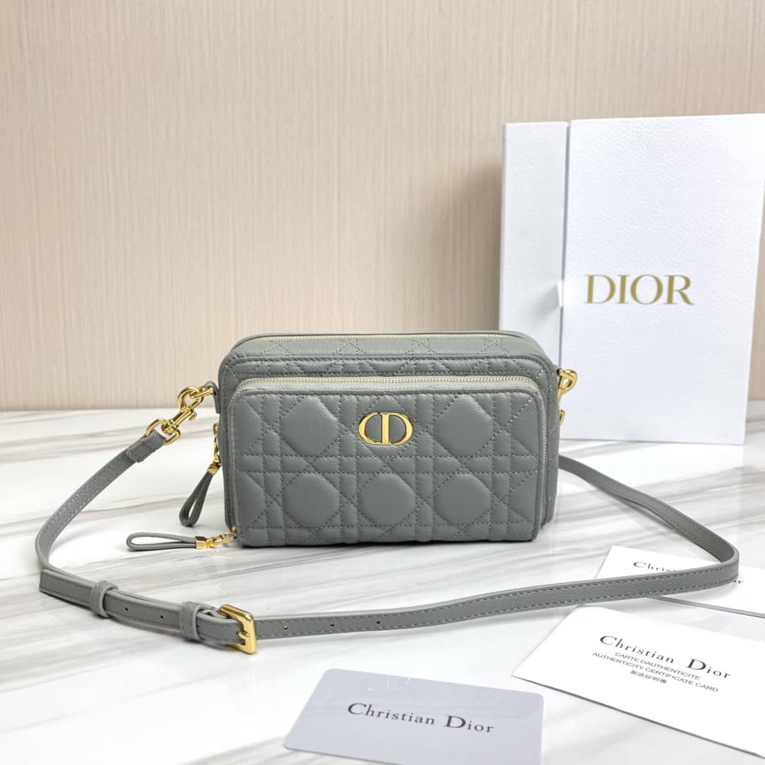 Christian Dior Caro Double Calfskin Pouch