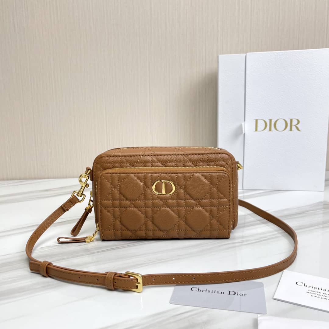 Christian Dior Caro Double Calfskin Pouch