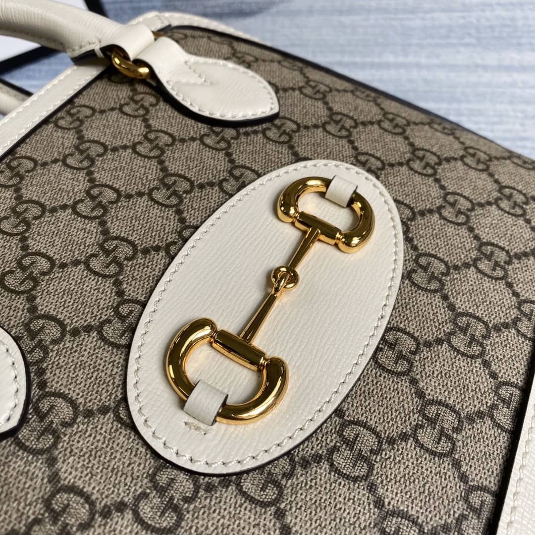Gucci 1955 Horsebit Polkadot Handle Bag Replica 621220
