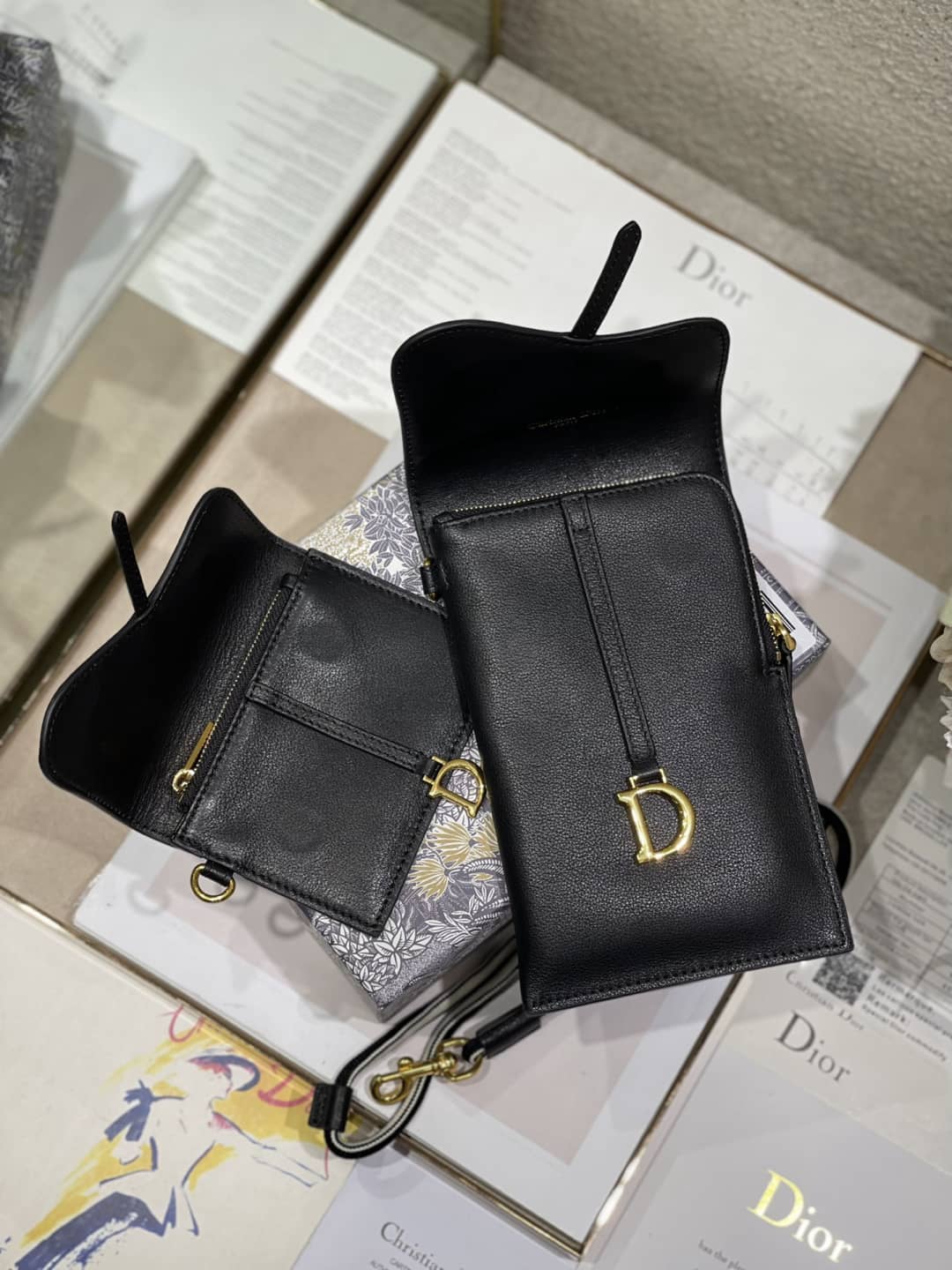 Dior Saddle Bag Dupe Vertical Pouch