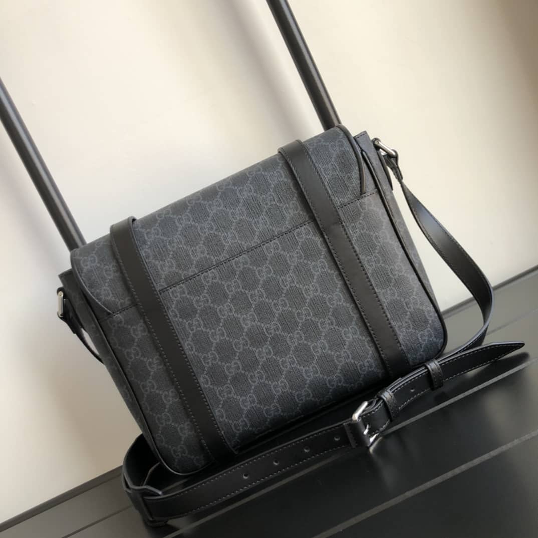 Gucci GG Supreme Canvas Messenger Bag Replica Black 658542