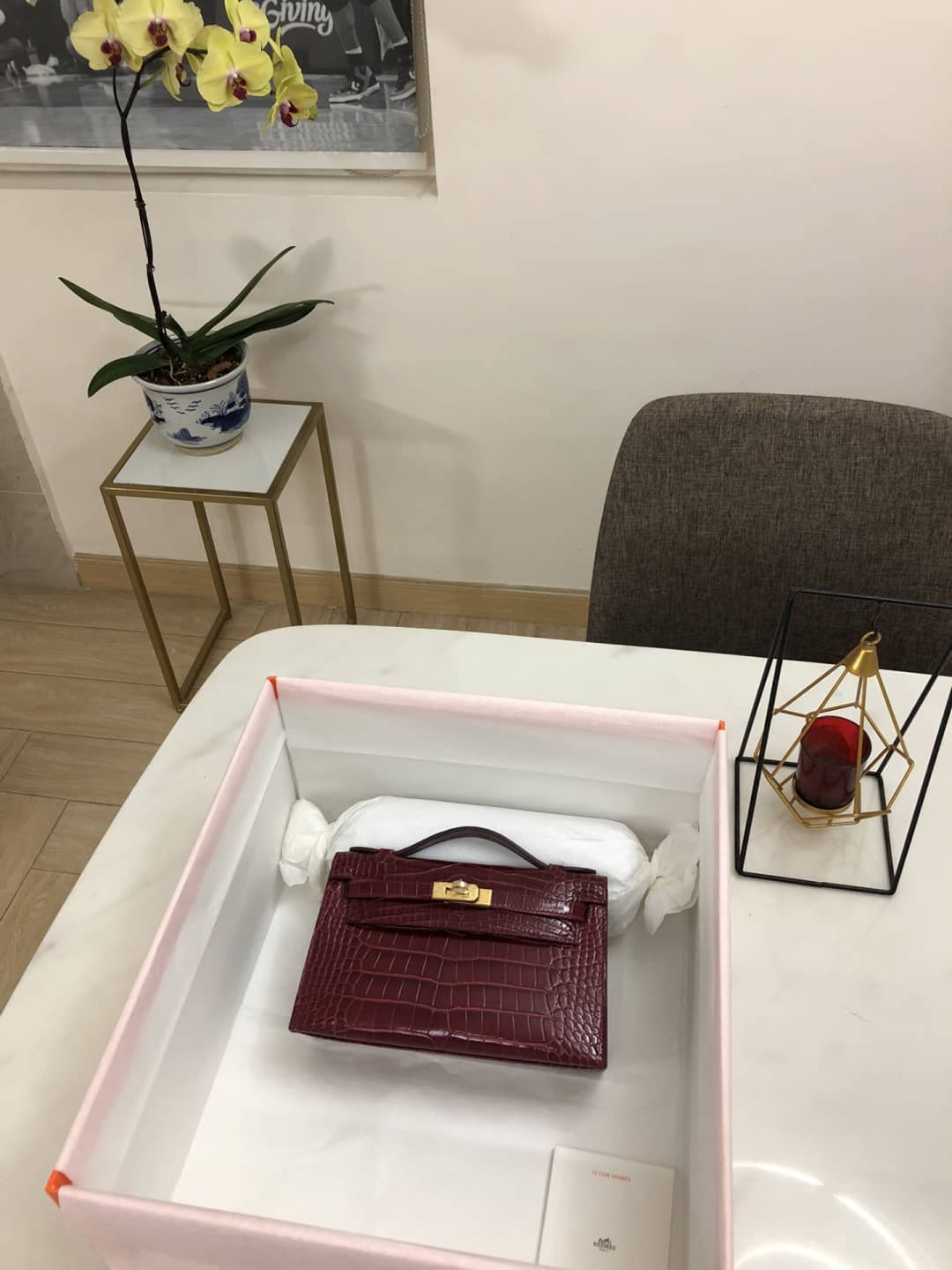 Hermes Kelly Dupe 22CM Crocodile Shiny Replica Bag