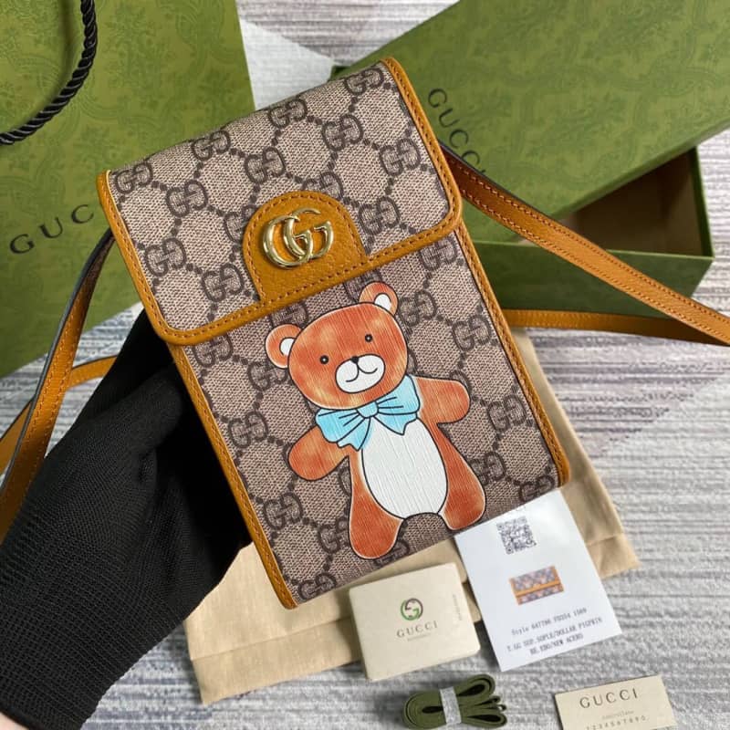 Gucci Teddy Bear Mobile Phone Bag Replica 647805