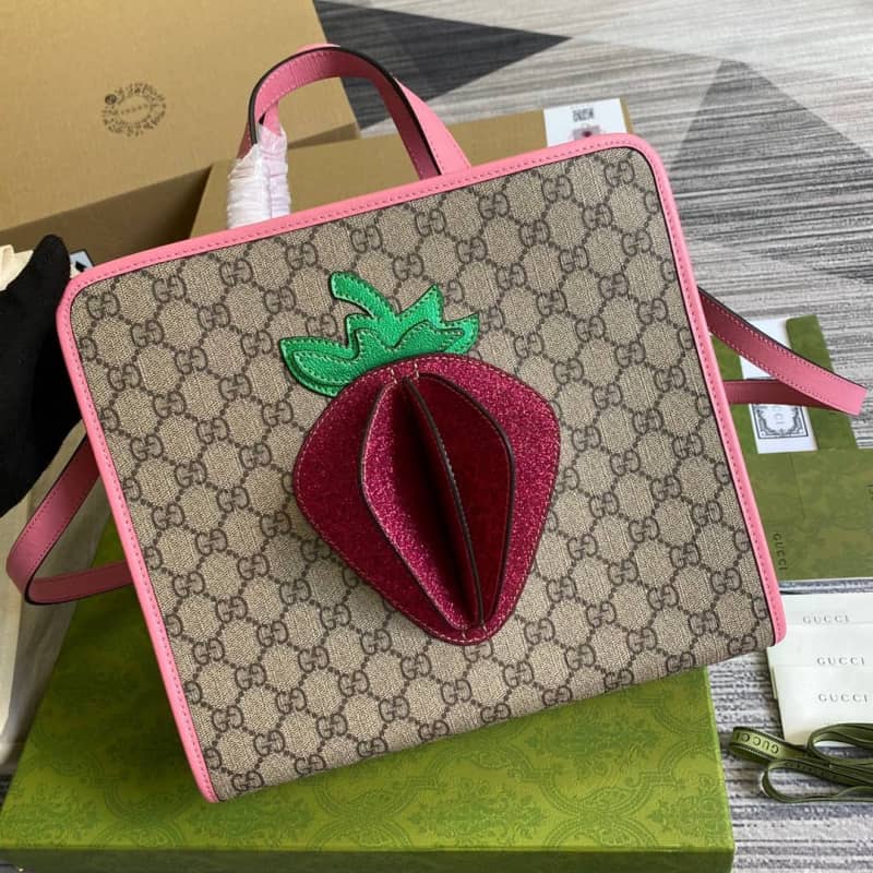 Gucci GG Medium Ophidia Tote Replica Pink 612992